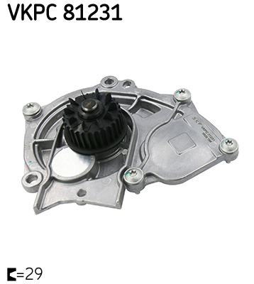 Vodné čerpadlo, chladenie motora SKF